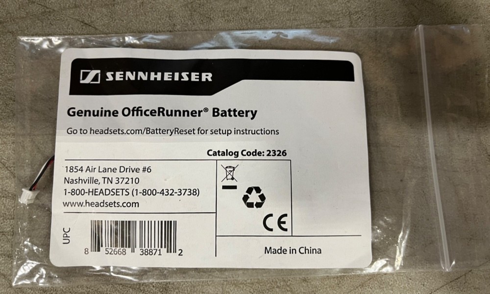 Sennheiser Replacement Rechargeable Battery For OfficeRunner Wireless Headset