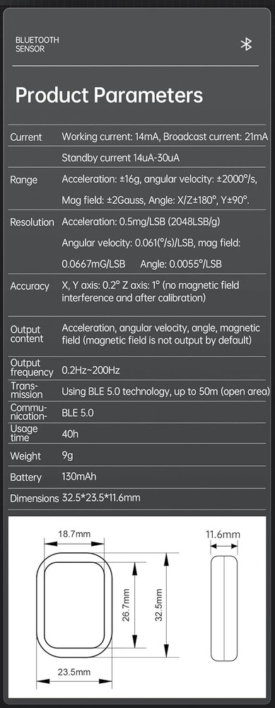 Bluetooth 5.0 IMU Sensor with Kalman Filter for Enhanced Measurement Accuracy