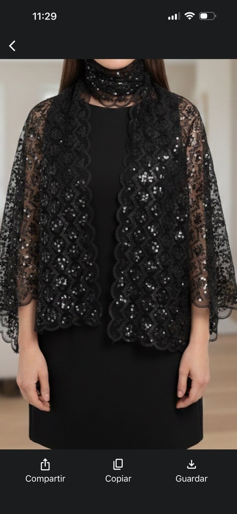 Black Sequin Runner,  56" x12"