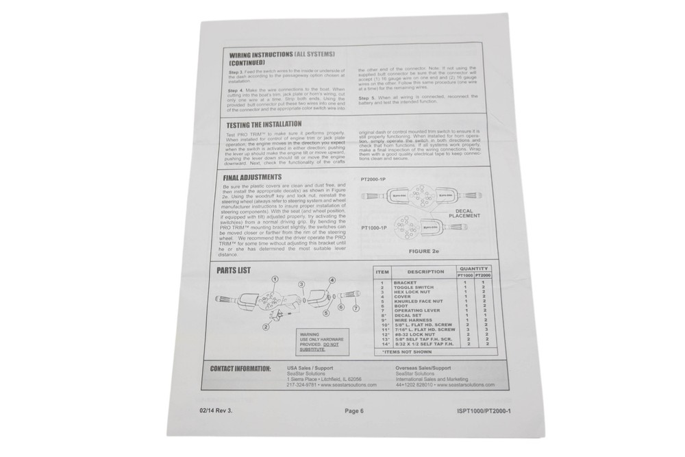Pro-Trim Single/Dual Bezel Switch Assembly I