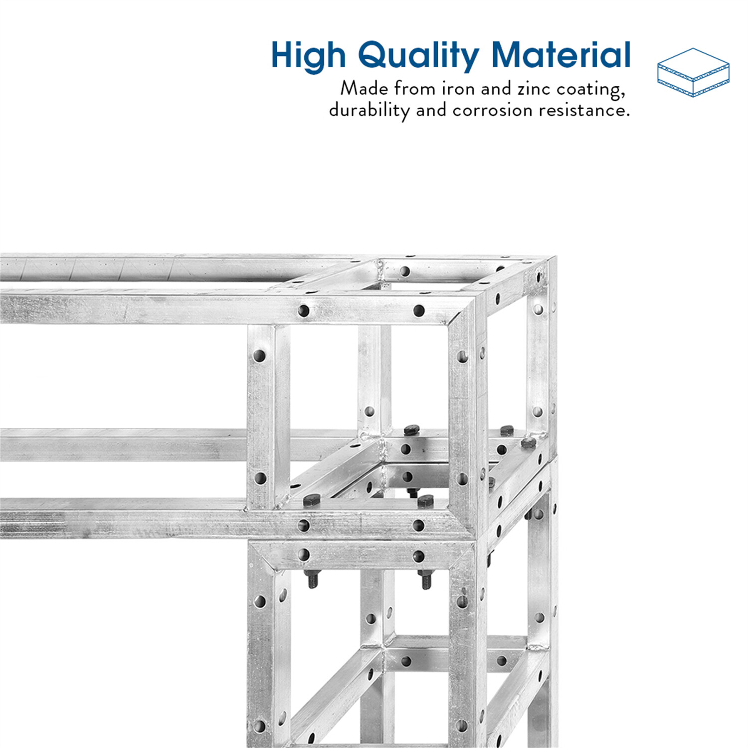 3/30PCS 8x8'' Metal Silver Square Box Truss Segments for Stage Signing Session