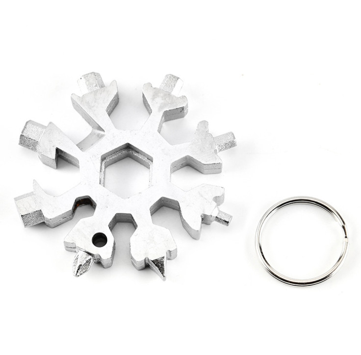 18-In-1 Multi-tool Combination Compact Portable Outdoor Snowflake Tool Card