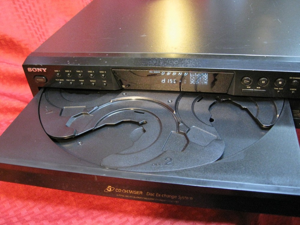 Sony CDP-CE375 5 Disc CD Player Changer Carousel - Working No Remote