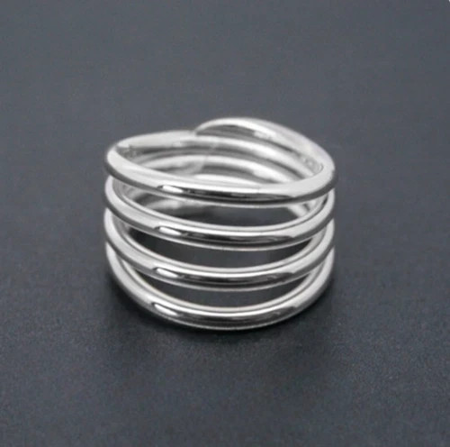 Solid 925 Sterling Silver Band Ring Statement Handmade Jewelry Ring