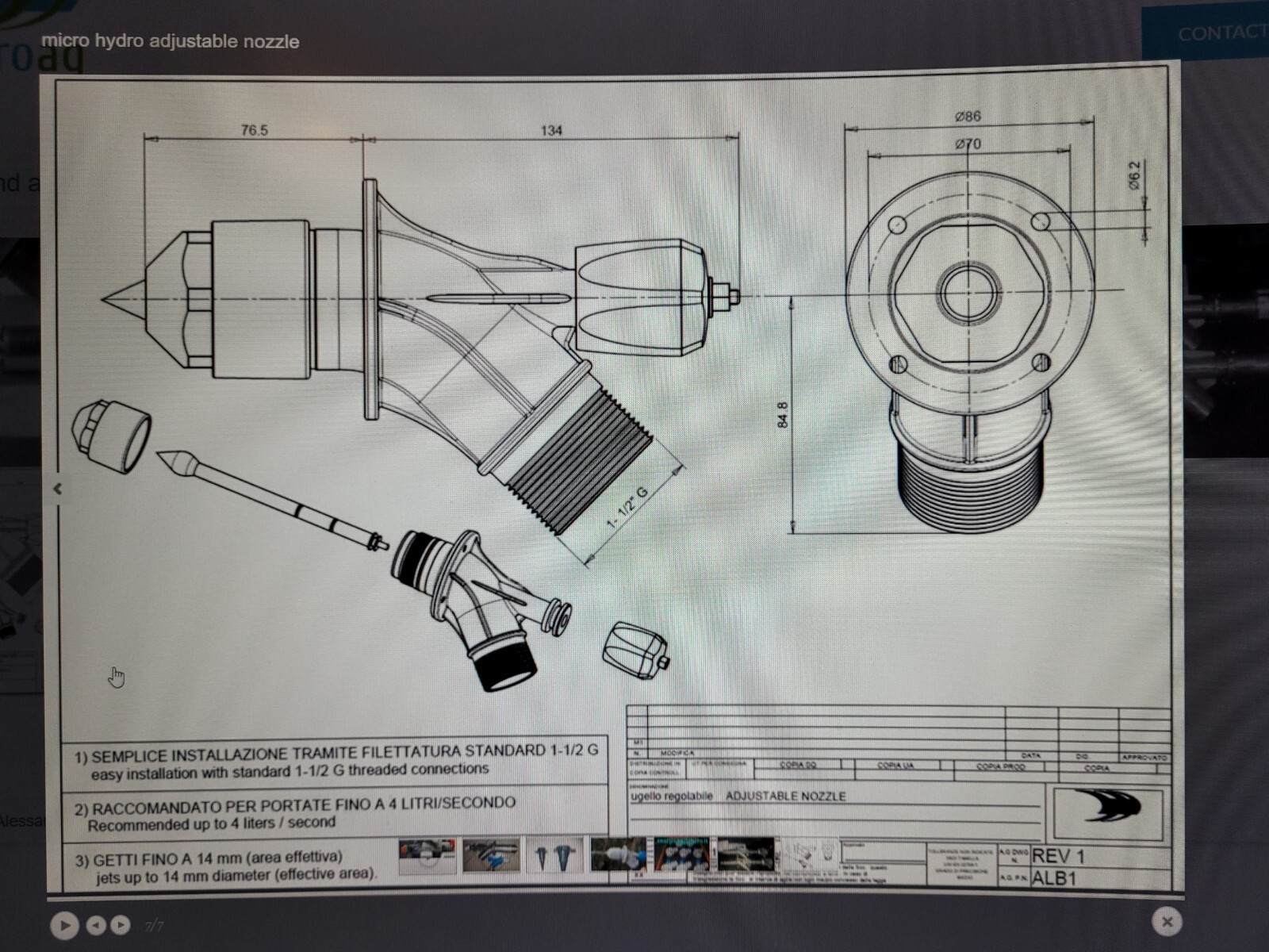 Motenergy ME2006 Hydro Energy Box, Nozzle, Turgo Wheel Micro Hydro