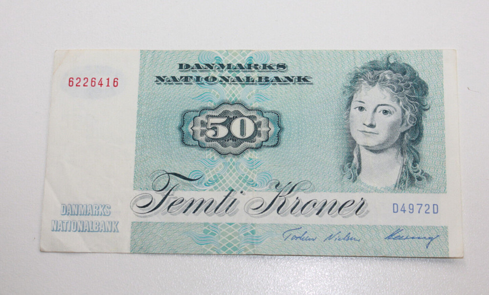 🇩🇰 Denmark 50 kroner 1972 Banknote