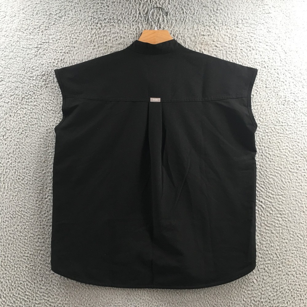 Figs Technical Collection Vest Mens Small Black Sleeveless Pockets Pullover