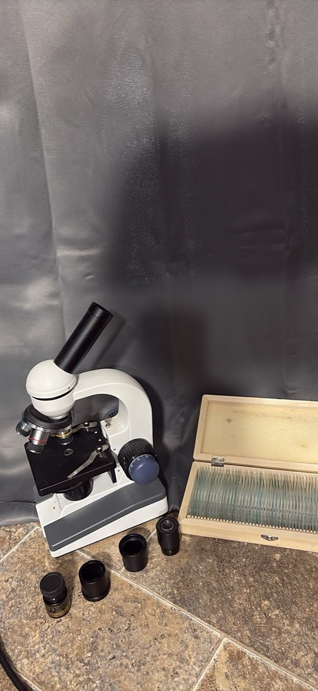 AmScope Microscope And Prepared Slides