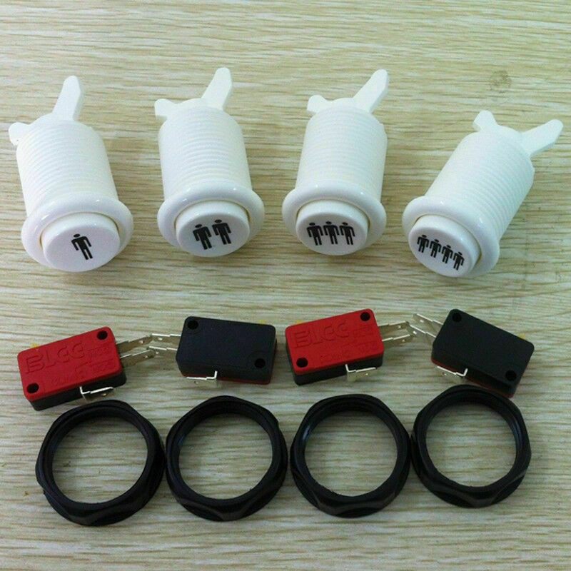 1P  2P 3P 4P 4 Player Arcade HAPP Style Start Button Start Push Button For MAME