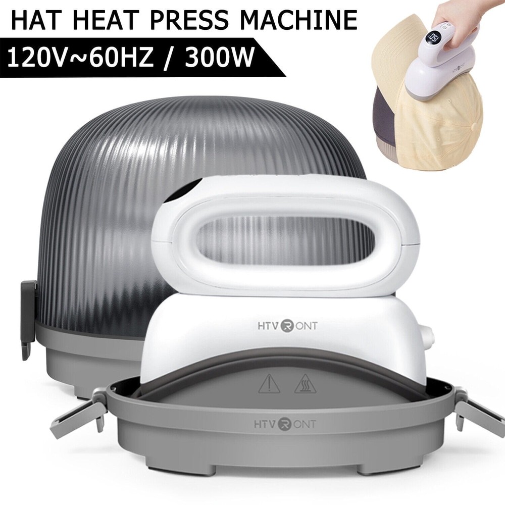 Hat Press, Heat Press Machine W/Lcd Multifunctional Design Cap Sublimation White