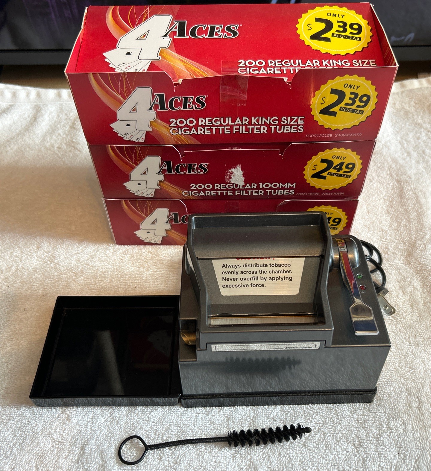 Powermatic 2 Plus Cigarette Electric Injector Machine With Filter Tubes.