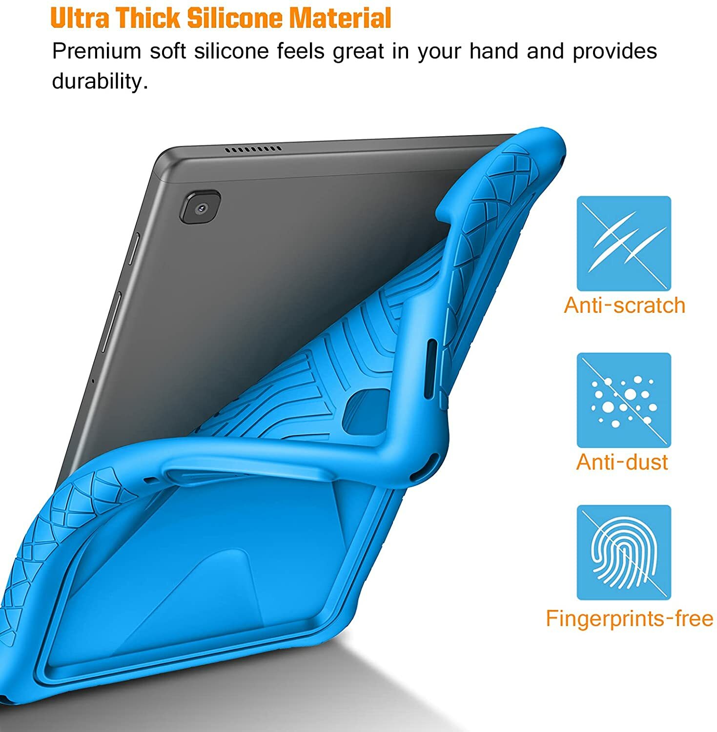 For Samsung Galaxy Tab A7 Lite 8.7 Inch 2021 Silicone Case Heavy Duty Back Cover