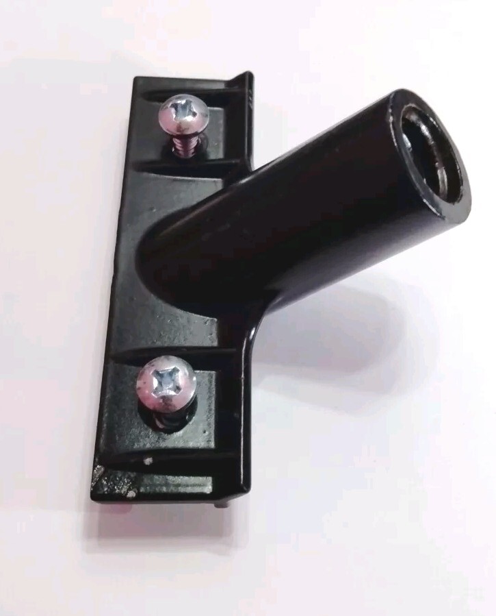 3 PACK of Bon Tool Black Cast Aluminum Broom Handle Threaded Bracket Replacement