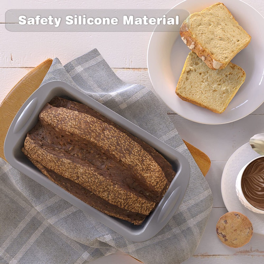 2 Pack 9x5 Silicone Bread Loaf Pans Nonstick