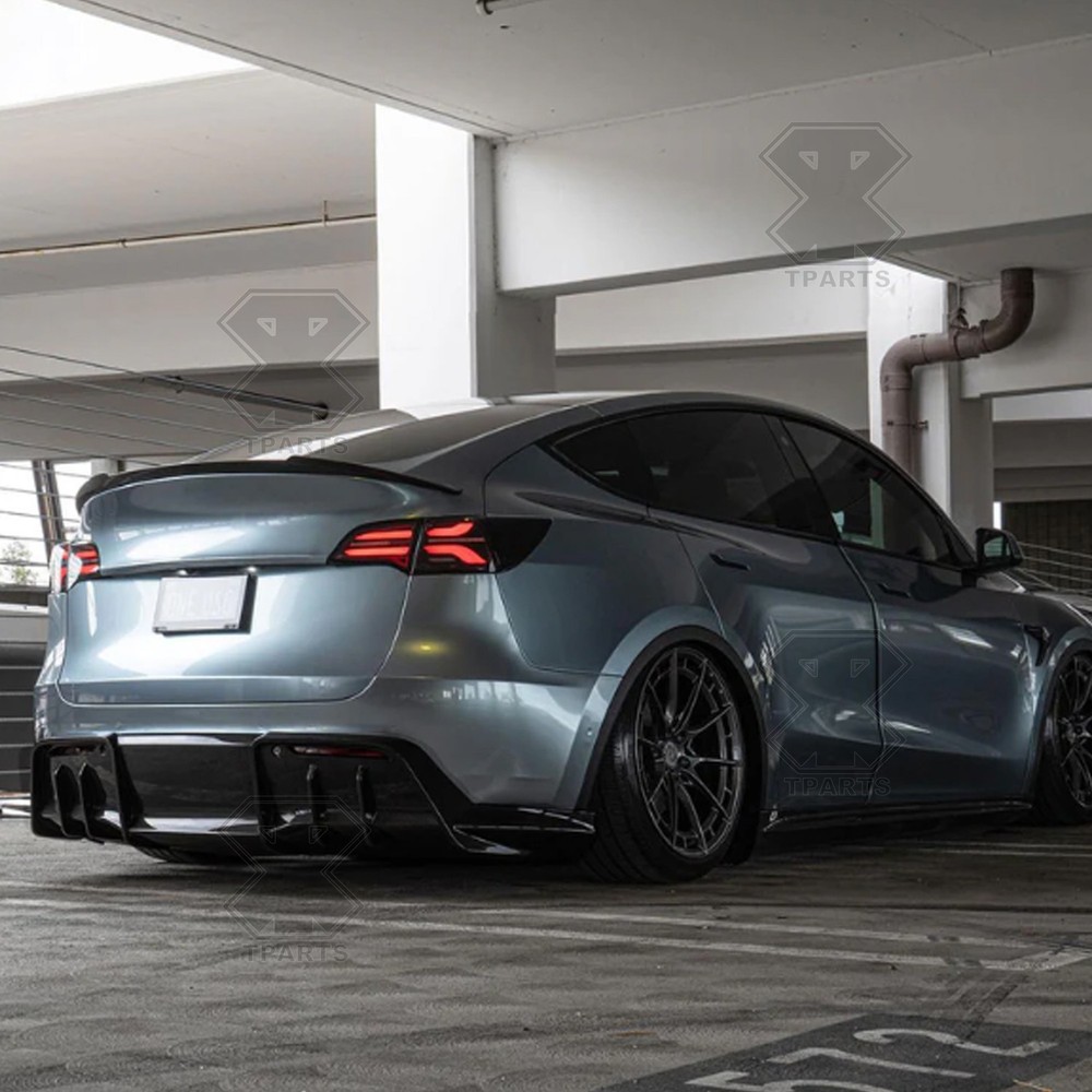 For Tesla Model Y 2020-2024 Rear Diffuser Gloss Black