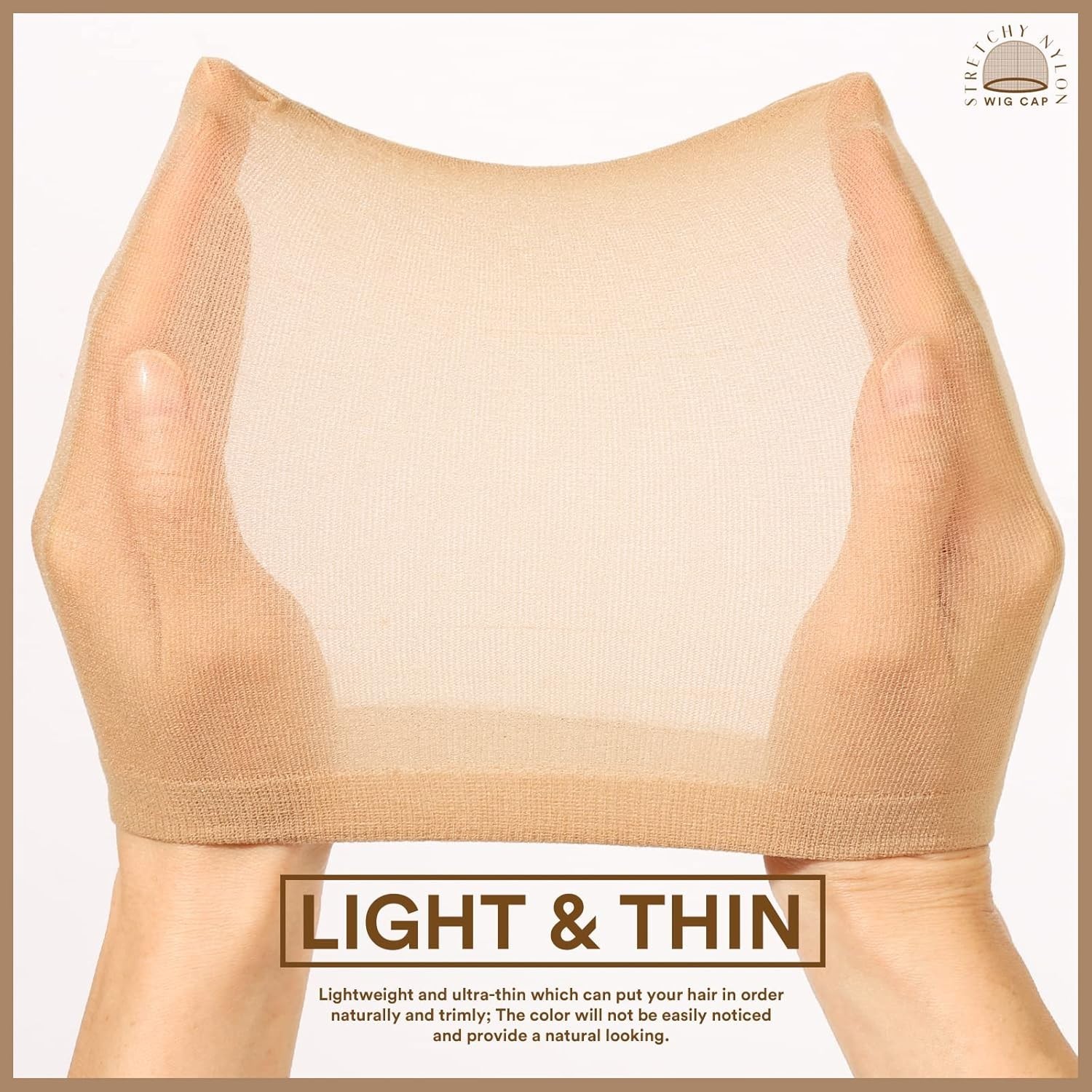 Wig Caps 20pcs Brown Wig Caps Stocking Caps for Wigs Beige Wig Cap