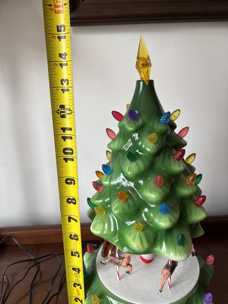 Animated Lightup & Musical Tree/carousel Multicolor Not Ceramic