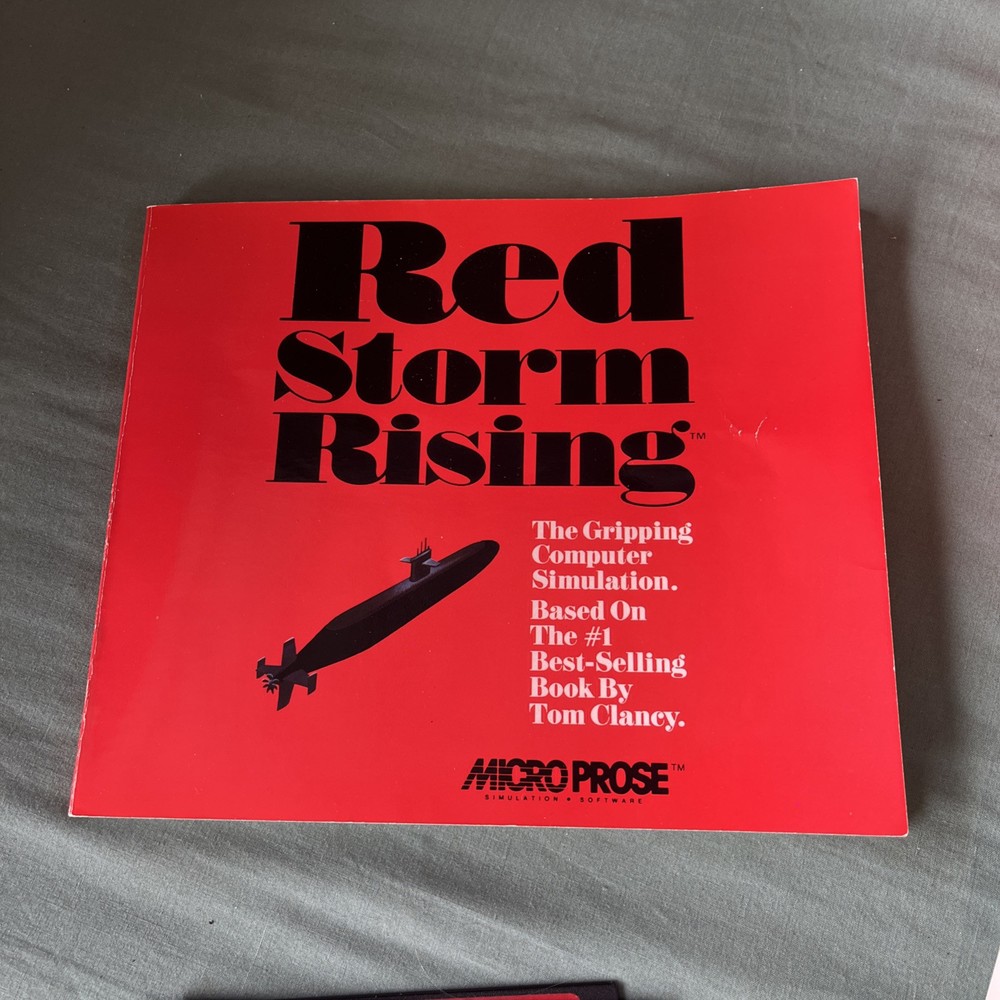Vintage 1989 Micro Prose Simulation Software Red Storm Rising By Tom Clancy