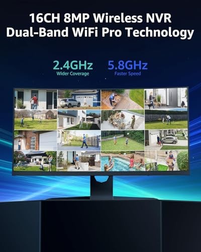 Wireless Camera System, 16CH Expandable Wireless Camera System-4 Camera White