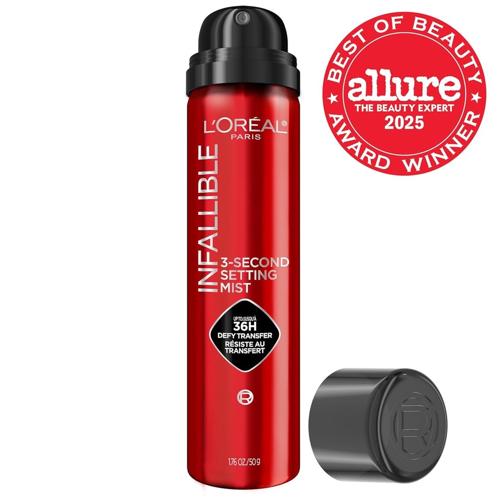 L'Oreal Paris Infallible 3-Second Setting Spray Mist, Microfine Mist for up to 3