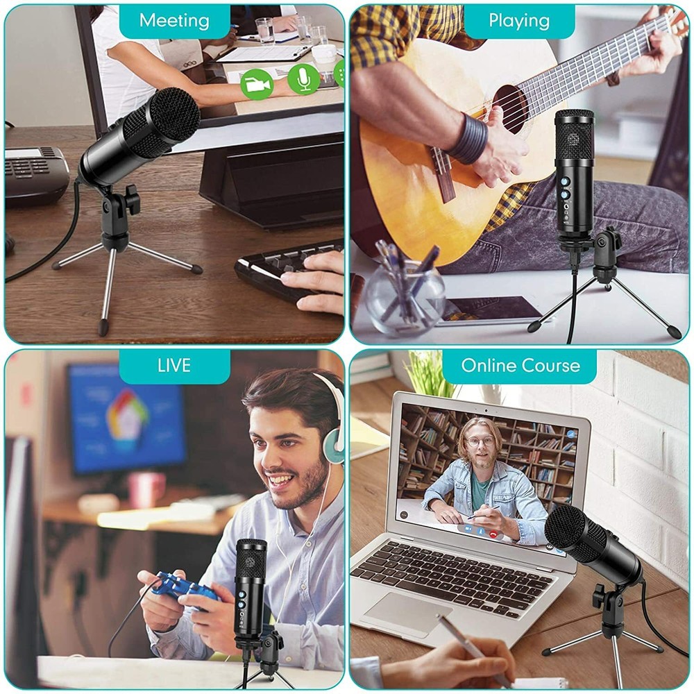 New Multipurpose Condenser Microphones USB Gaming For PC Computer / Laptop