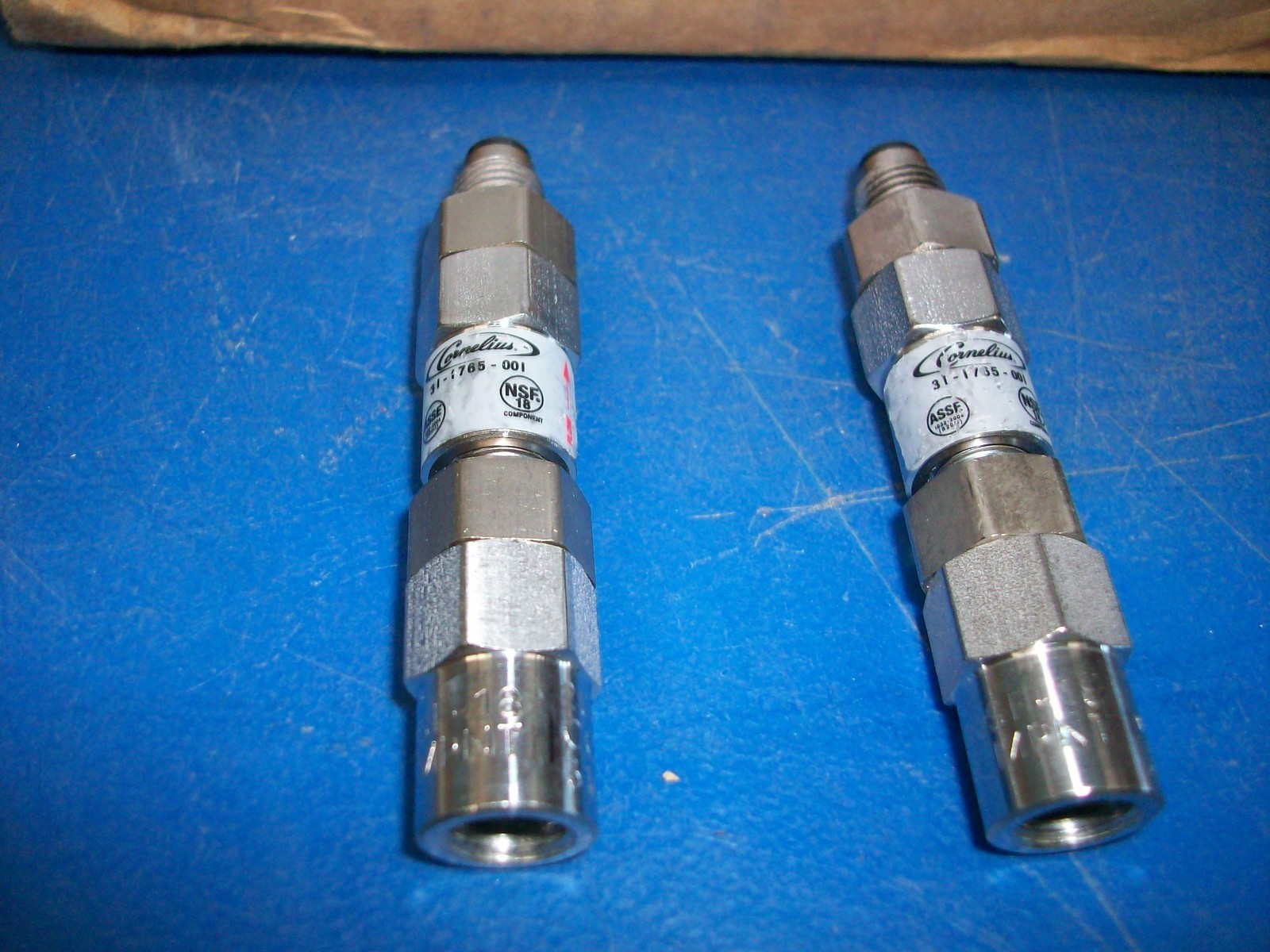 CHECK VALVE - CORNELIUS CHECK VALVE DUAL SS #311765001 - NEW - QTY. 1 PC.