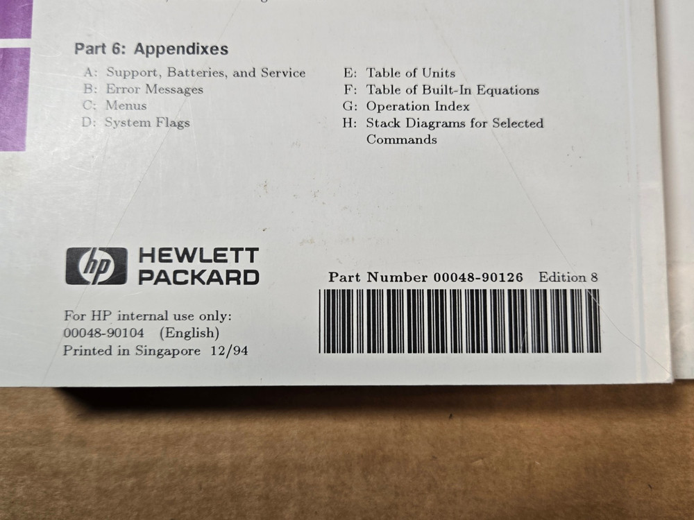 Hewlett Packard HP 48G Series User's Guide & Quick Start Guide - Good Condition