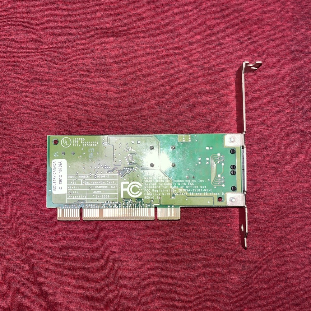 Smart Modular Technologies 56K PCI Ethernet Network Adapter Modem Model 90109-2