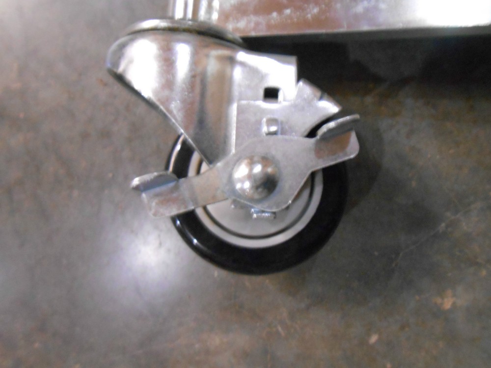 HD Chrome Rolling Rack Bases with Casters ( 1 pair) (K-8)