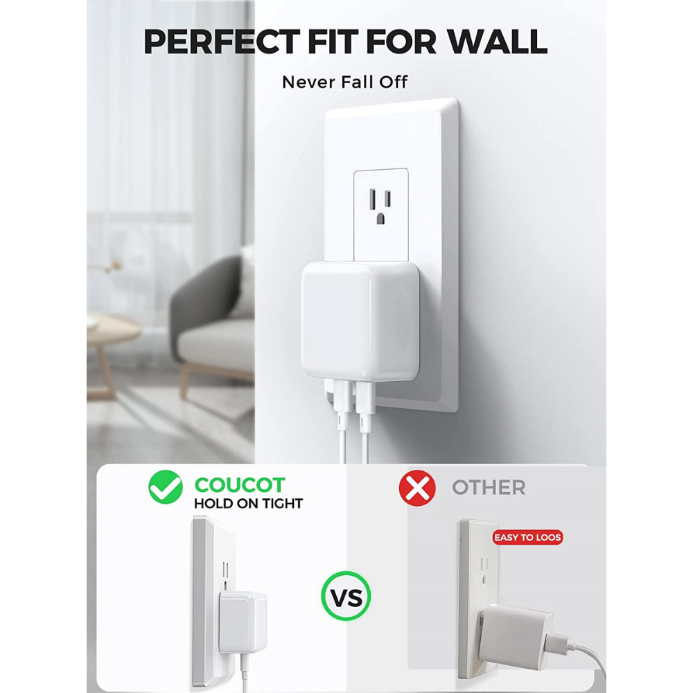 35W USB-C Fast Charger PD Type-C Cable For iPhone 15 Pro Max Plus iPad Android