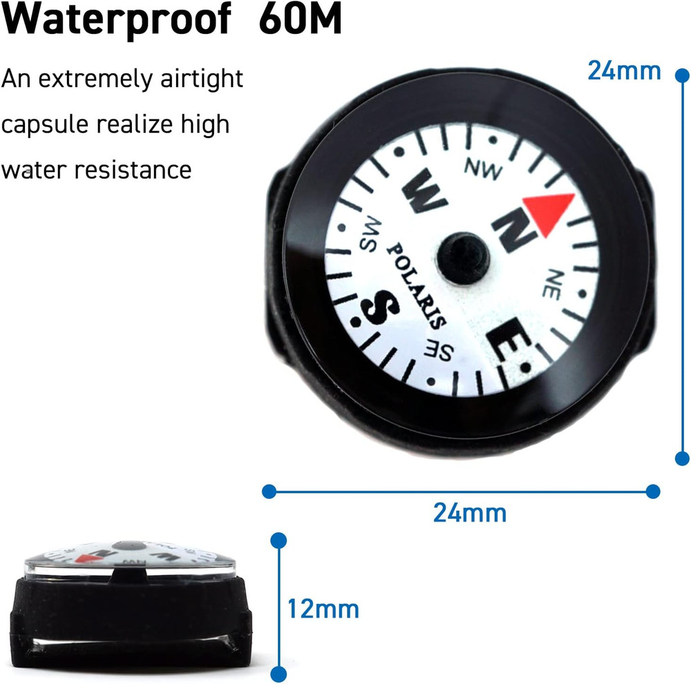 Waterproof Micro Compass - 2 Models/Watchband or EDC Compass