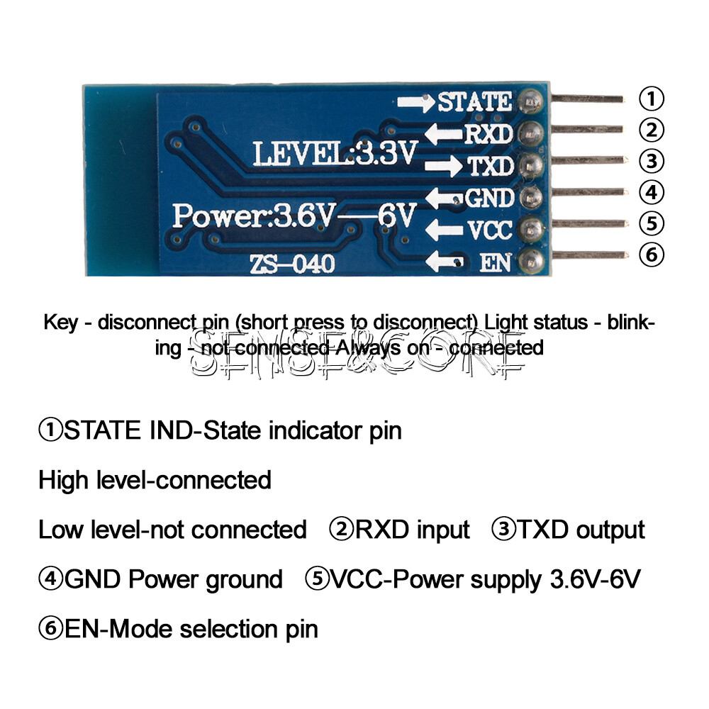 HC-04 Bluetooth Module BLE5.0 Serial Port Module w/ Bottom Welding Needle Board-