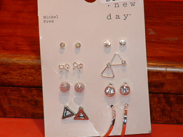 New A New Day 8Pc Earring Set