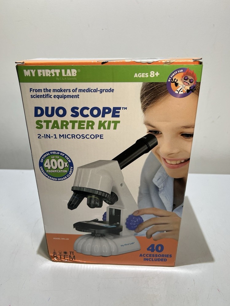 My First Lab DUO Scope Starter Kit 2-in-1 Microscope w /Accessories