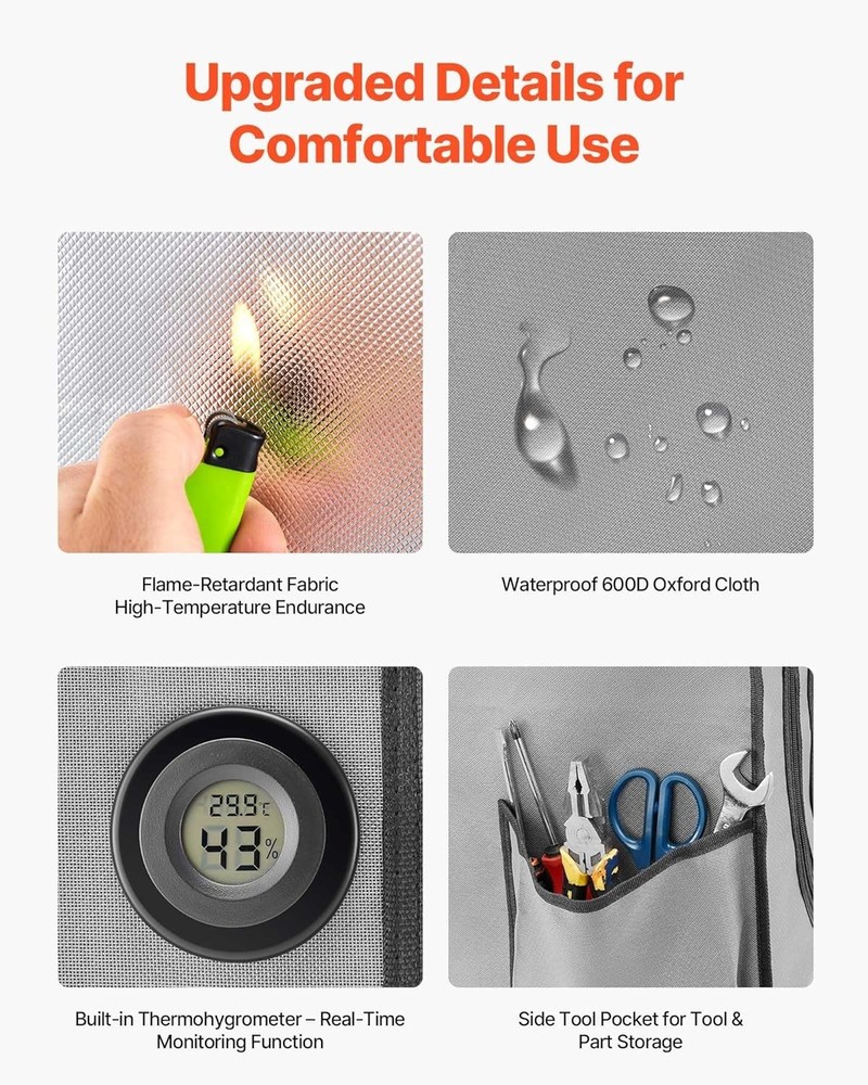 3D Printer Enclosure with Ventilation, Dustproof Waterproof Large Size 600D