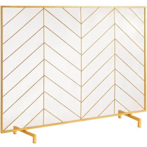 Fireplace Screen Single Panel Sturdy Iron Mesh Fireplace Screen 386L