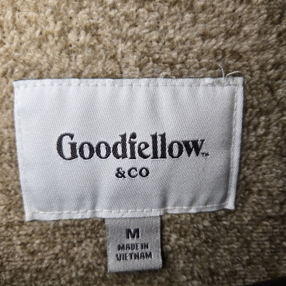 Goodfellow & Co. Men’s Regular Fit Pullover 1/4 Button Sweater Beige Size Medium