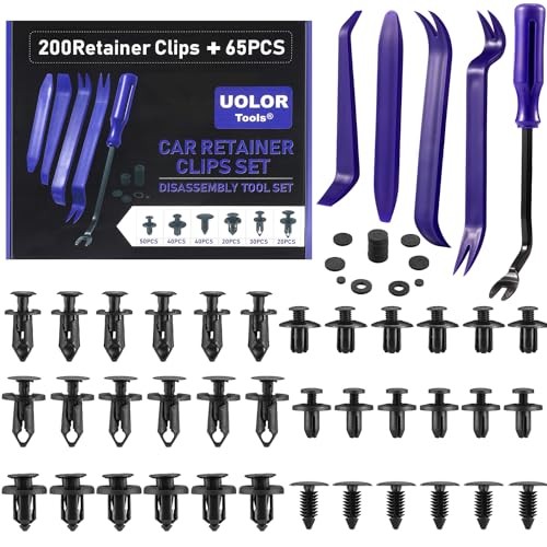 265PCS Car Bumper Retainer Clips Plastic Rivets Auto Auto Retainer Clips Set