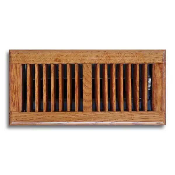 Solid Oak Cover 4 x10" Wood Floor Diffuser Register Vent HVAC True Air Kit Grate
