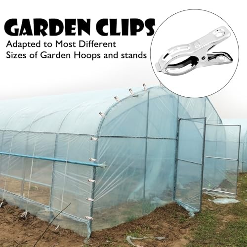 BESTEEL Upgraded 40 PCS Garden Clips, Greenhouse Clamps 100% Stainless 40PCS
