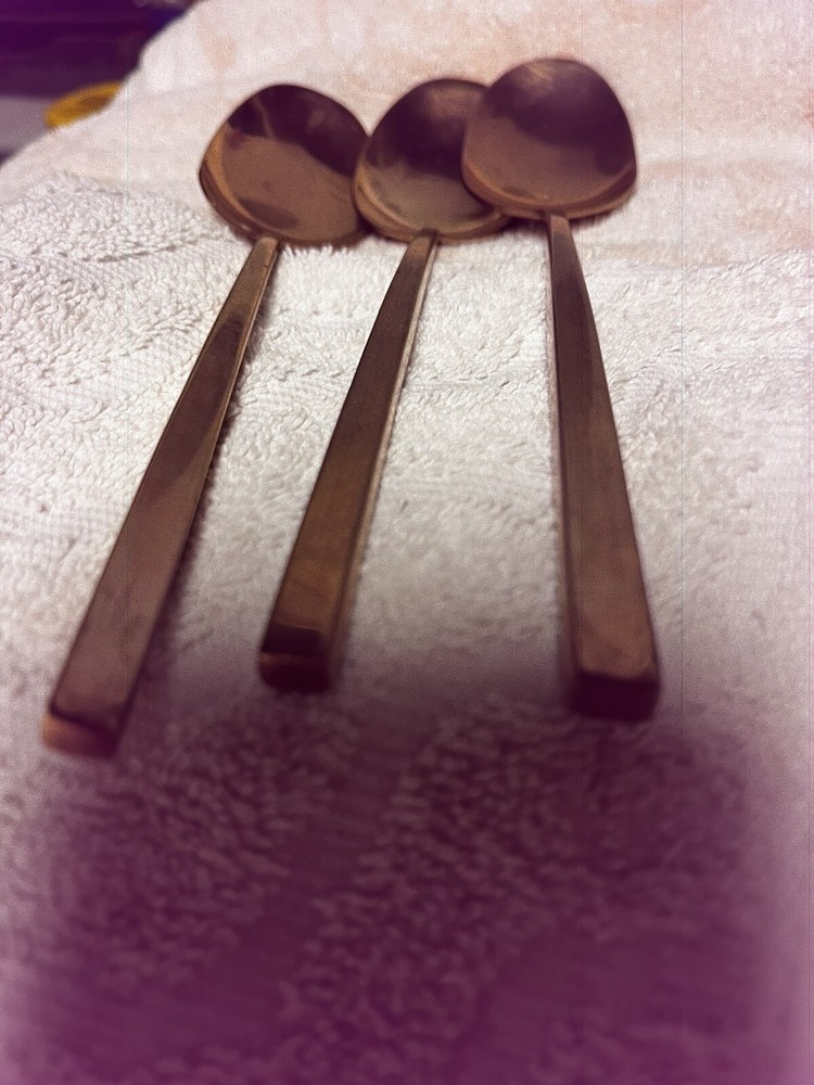 fancy brass or bronze flatware set, dutch