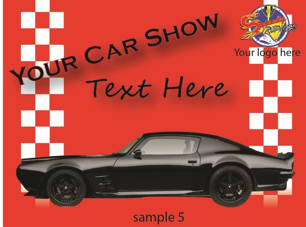 75 4"x3" CUSTOM CAR SHOW DASH PLAQUES!