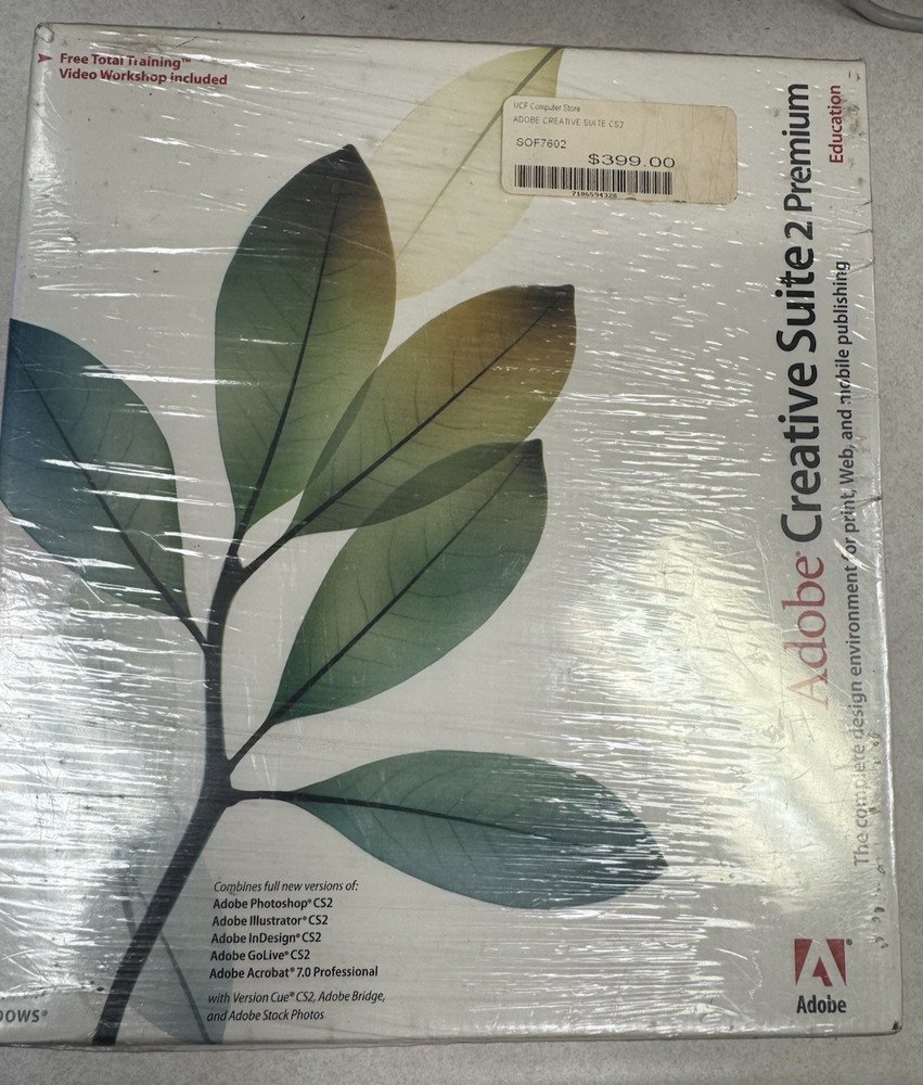 EUC Adobe CS2 Creative Suite 2 Premium Education Version - Windows OS Version