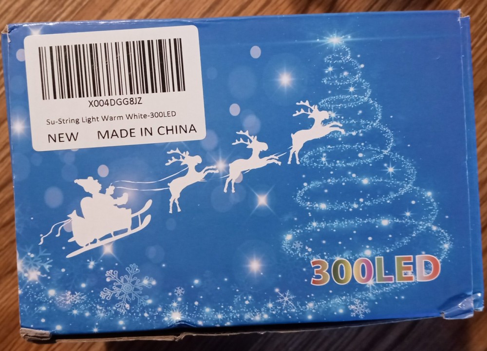 300-Count Clear White Christmas String Lights with Remotoe Control NEW