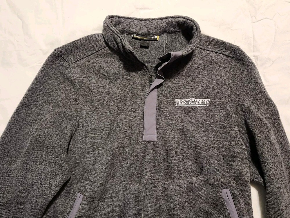 Men's Under Armour Pullover Jacket Loose Gray Size Medium M Cold Gear