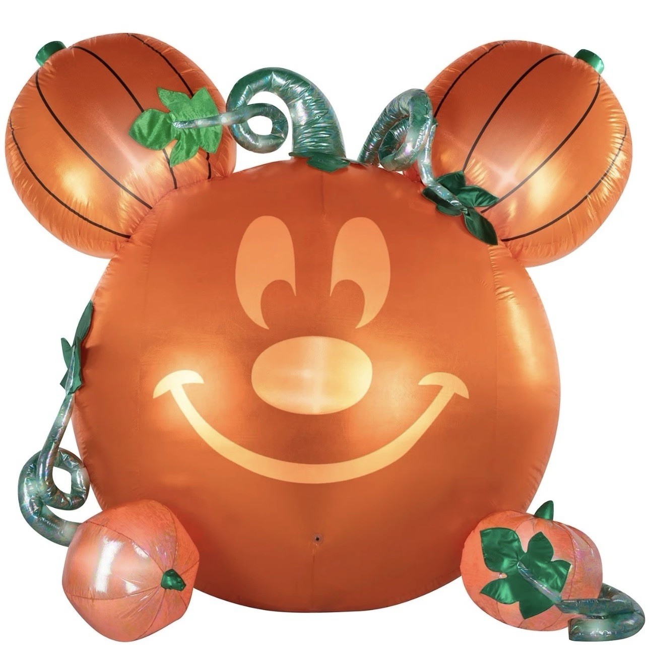 Disney Airblown 6’ Mickey Mouse Emote Glow Inflatable Animated Pumpkin, Orange