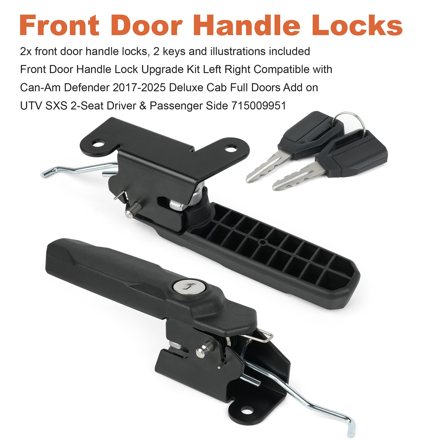 Front Deluxe Door Handle Lock For Can-Am Defender HD10 HD9 HD8 HD7 715009951