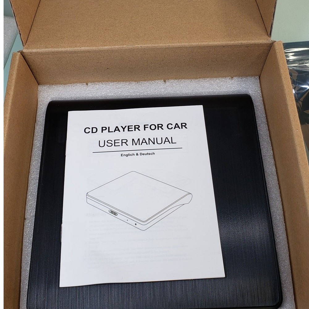 Homlab Cd Player - External Car CD Player with remote and USB cable