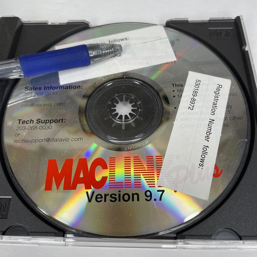 MacLink Plus 9.7 Deluxe PC CD share documents, open non-mac computer OS files!