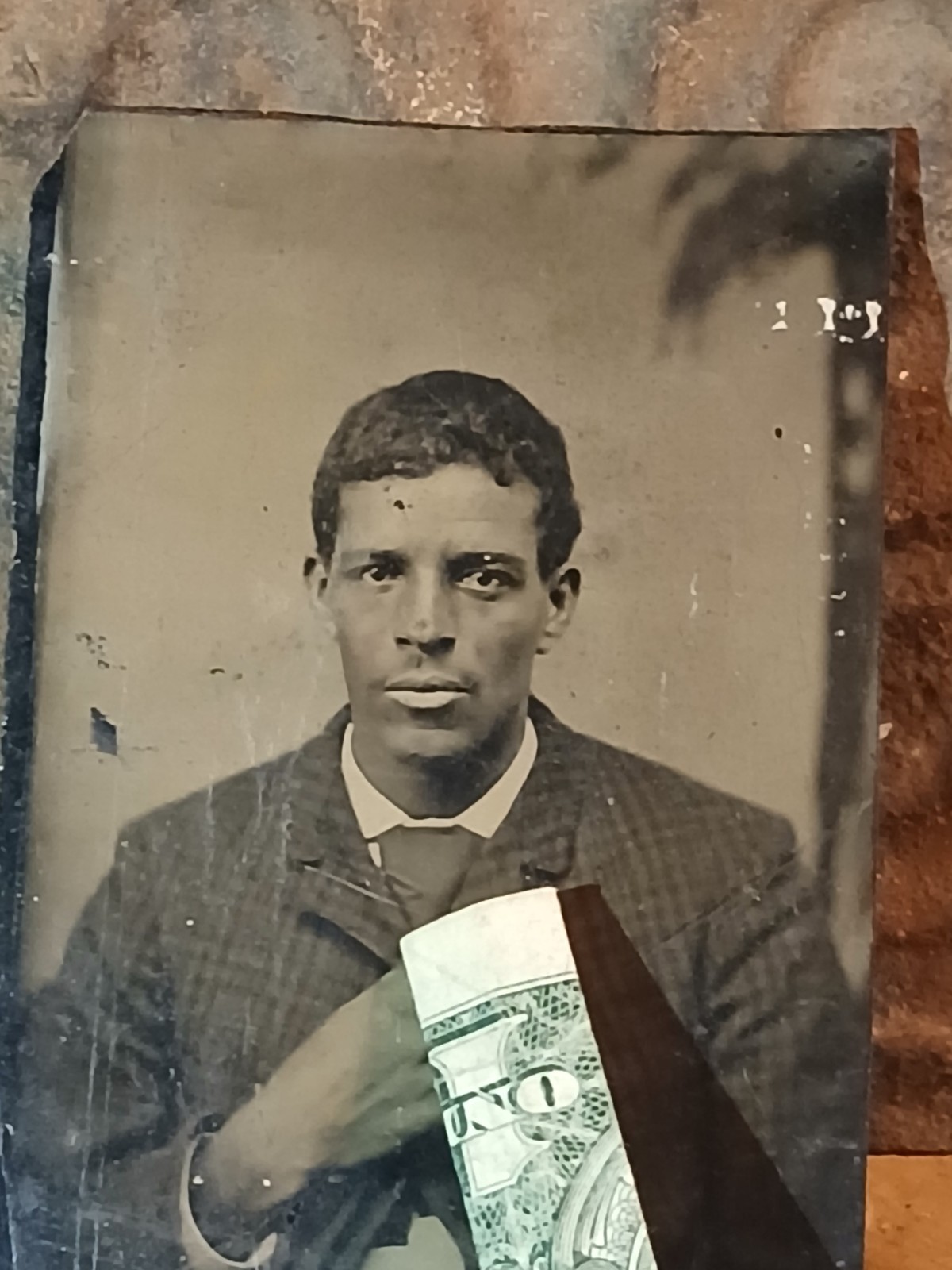 Antique African American * FISK UNIVERSITY TINTYPE* HBCU* NASHVILLE TENNESSEE